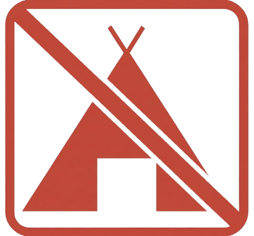 No Camping Icon