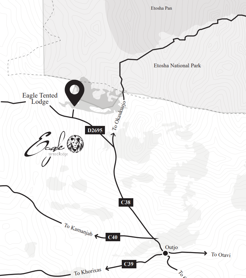 Eagle Tented Lodge Location Map