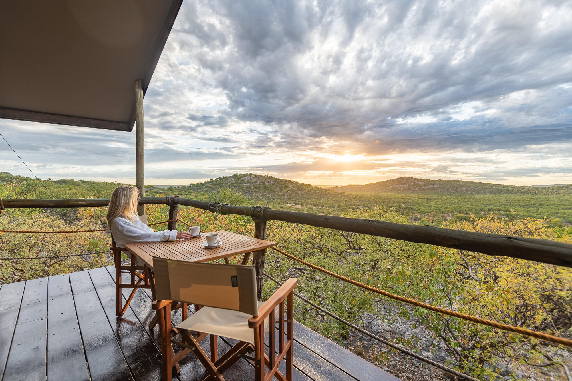 Stunning panoramic view over the hills of Epacha Private Game Reserve