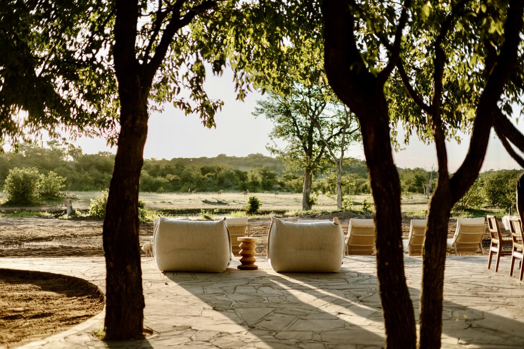 Unfenced Camp Surrounded by Mopane Woodland