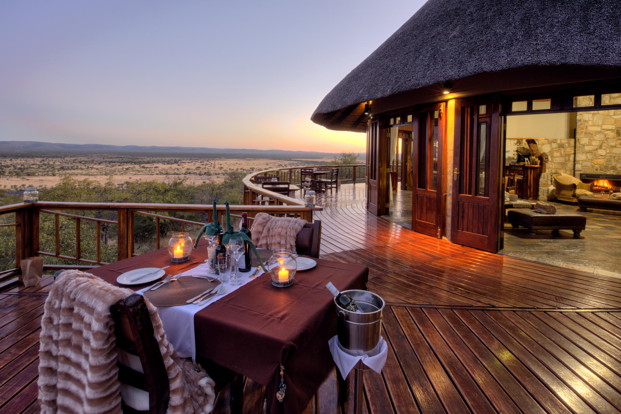 Dining area at Etosha Mountain Lodge serving Namibian cuisine