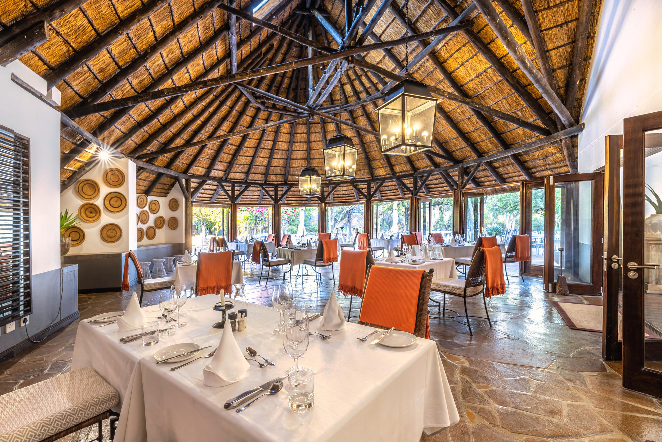 Elegant dining area serving local Namibian cuisine