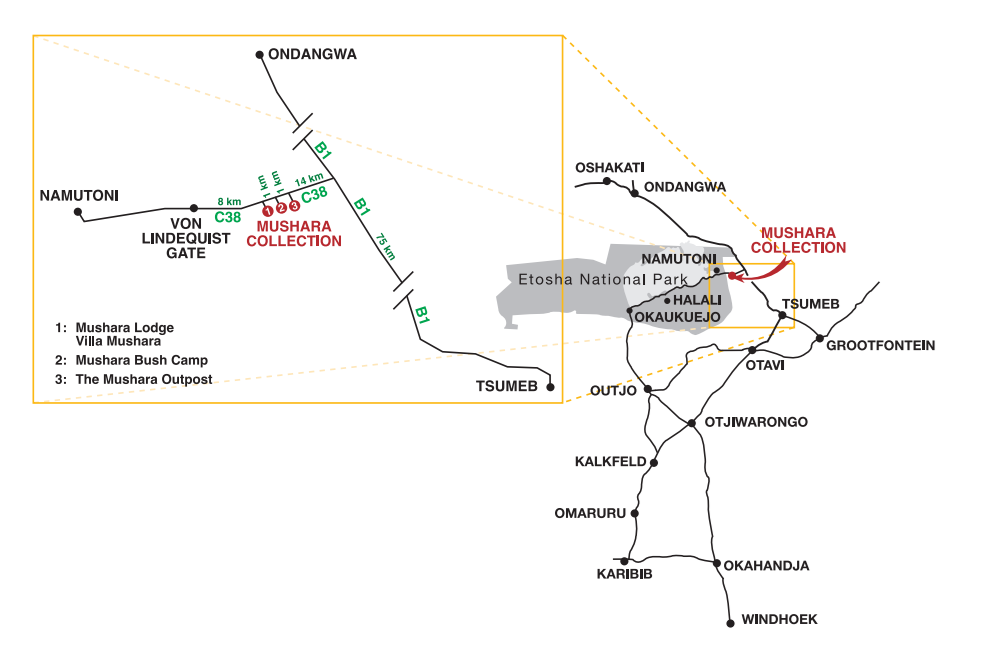 Mushara Outpost Location Map