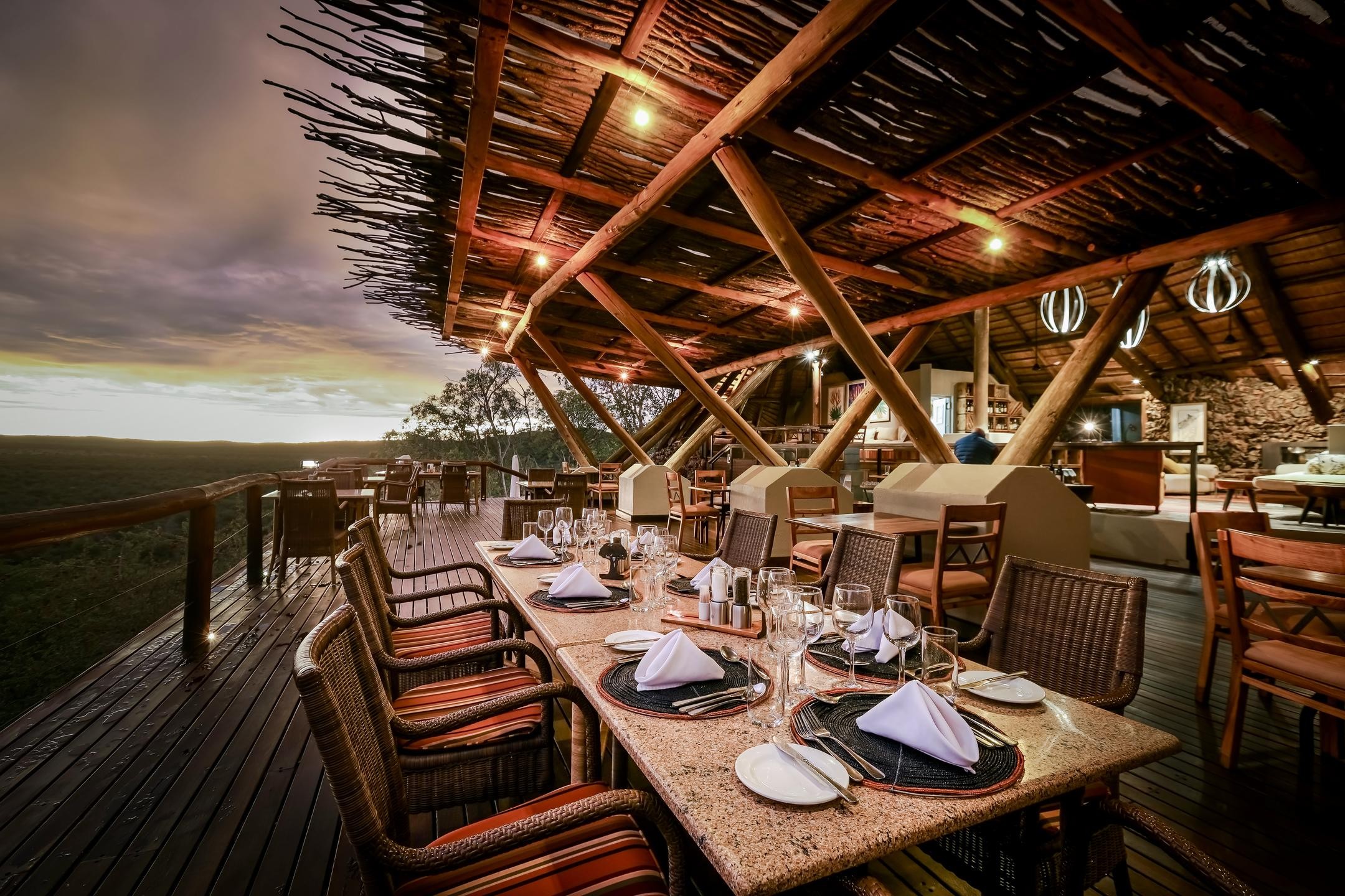 Thatched Dining Area & Deck