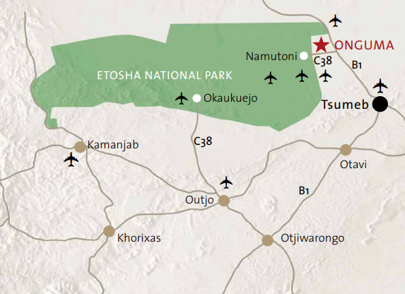 Onguma The Fort Location Map